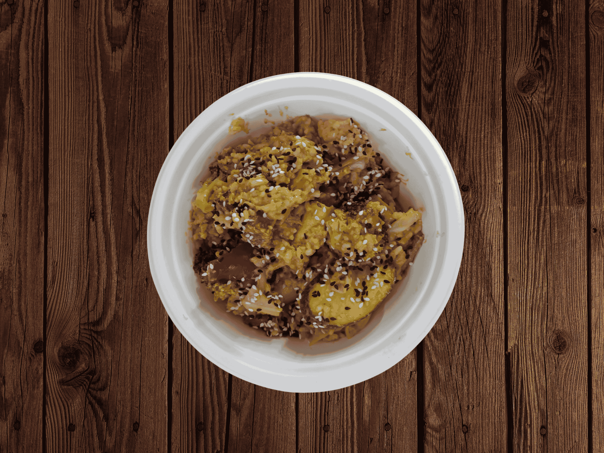 Satay Pork on Garlic Fried Rice